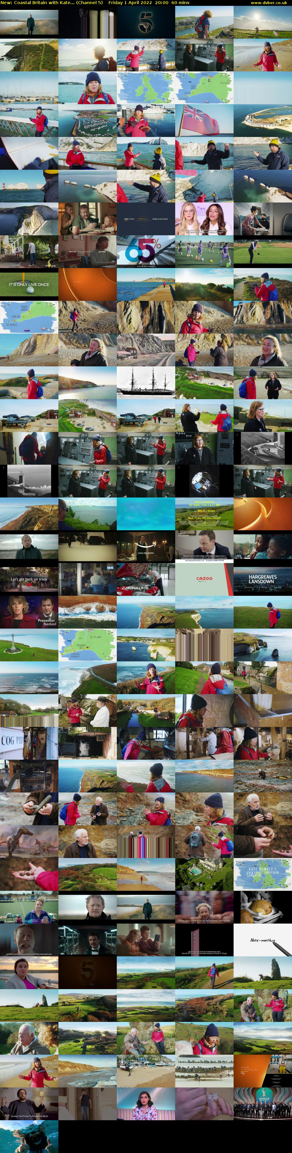 Coastal Britain with Kate... (Channel 5) Friday 1 April 2022 20:00 - 21:00