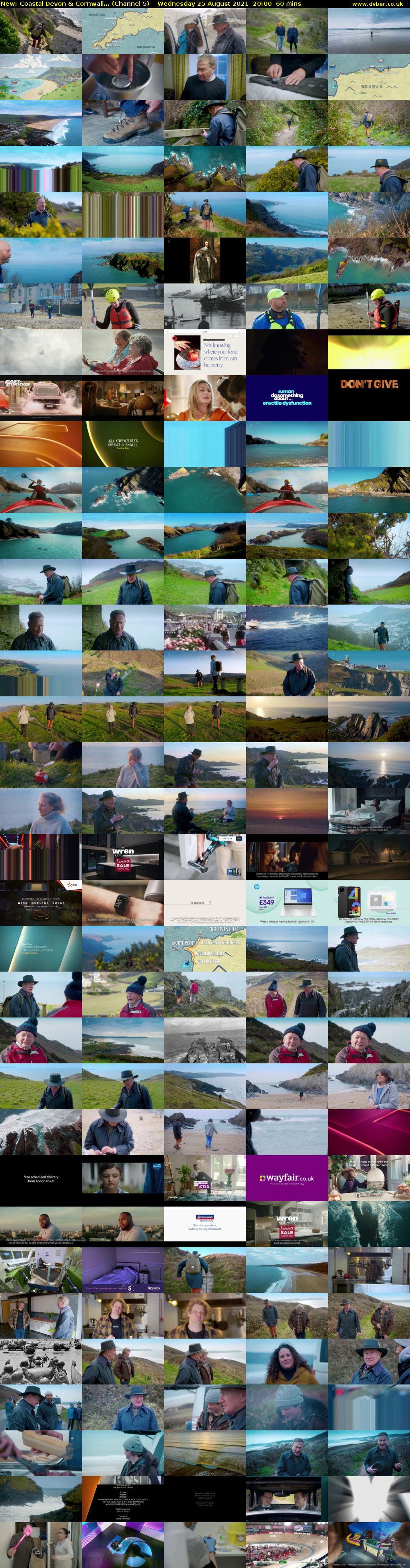 Coastal Devon & Cornwall... (Channel 5) Wednesday 25 August 2021 20:00 - 21:00