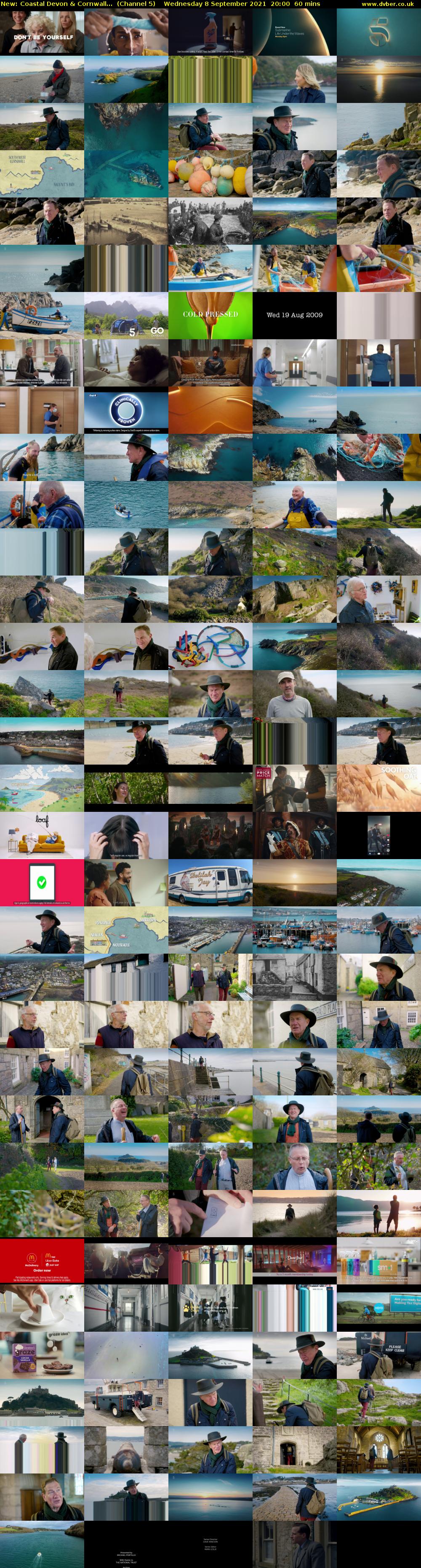 Coastal Devon & Cornwall... (Channel 5) Wednesday 8 September 2021 20:00 - 21:00