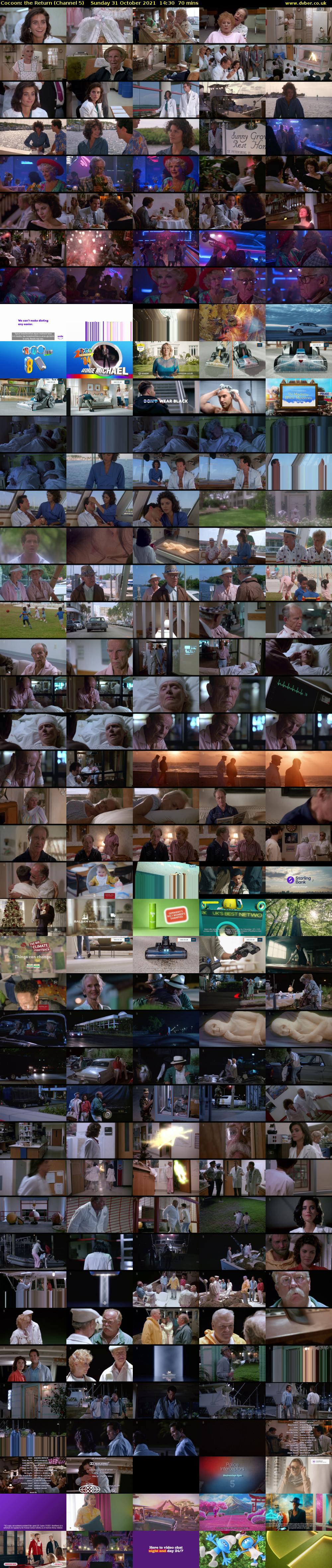 Cocoon: the Return (Channel 5) Sunday 31 October 2021 14:30 - 15:40