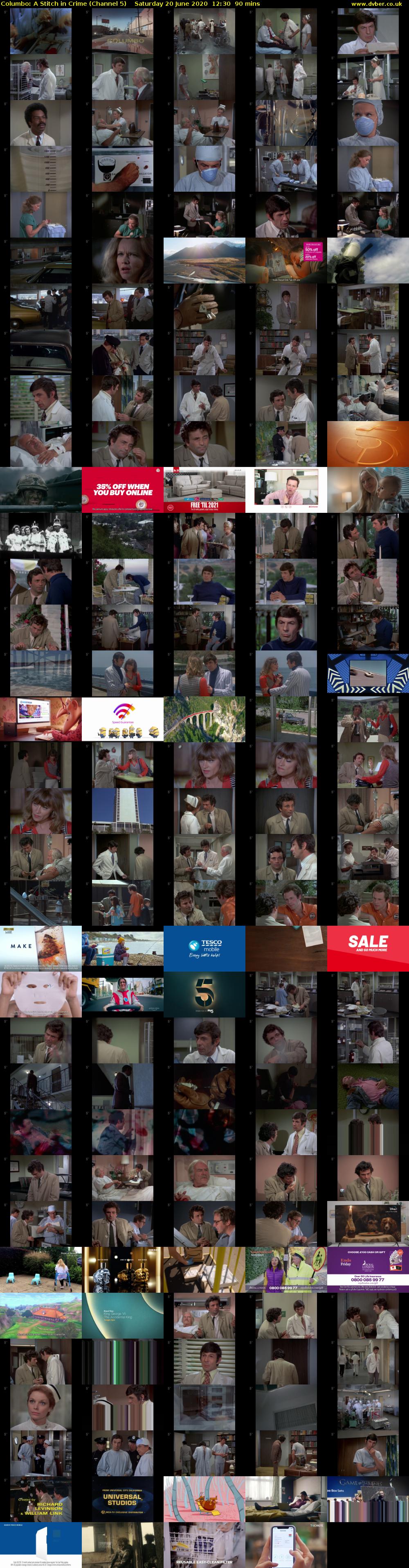 Columbo: A Stitch in Crime (Channel 5) Saturday 20 June 2020 12:30 - 14:00