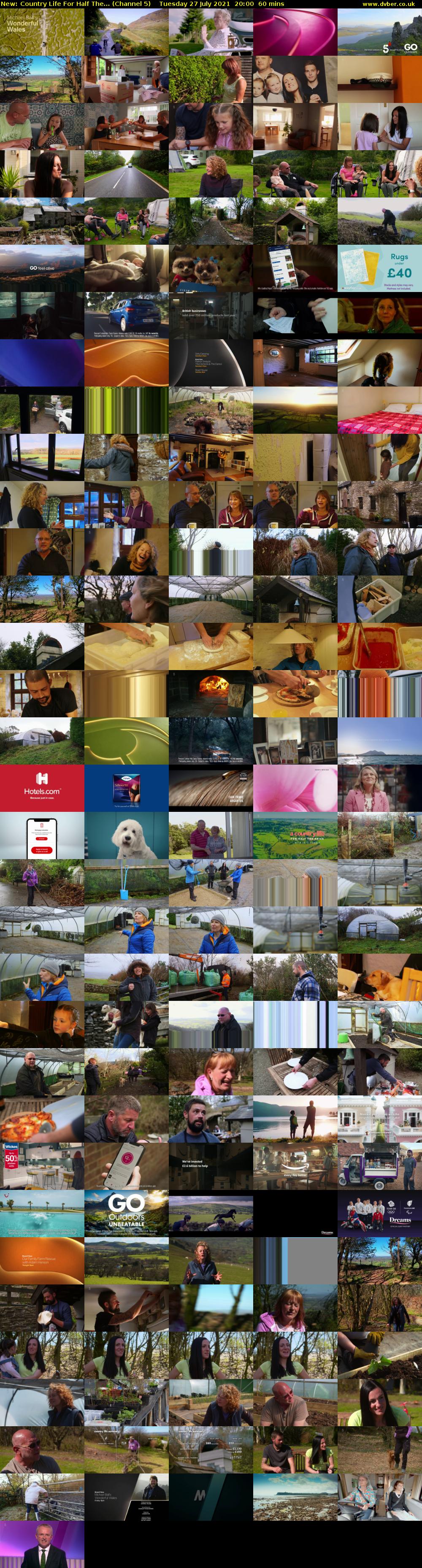 Country Life For Half The... (Channel 5) Tuesday 27 July 2021 20:00 - 21:00
