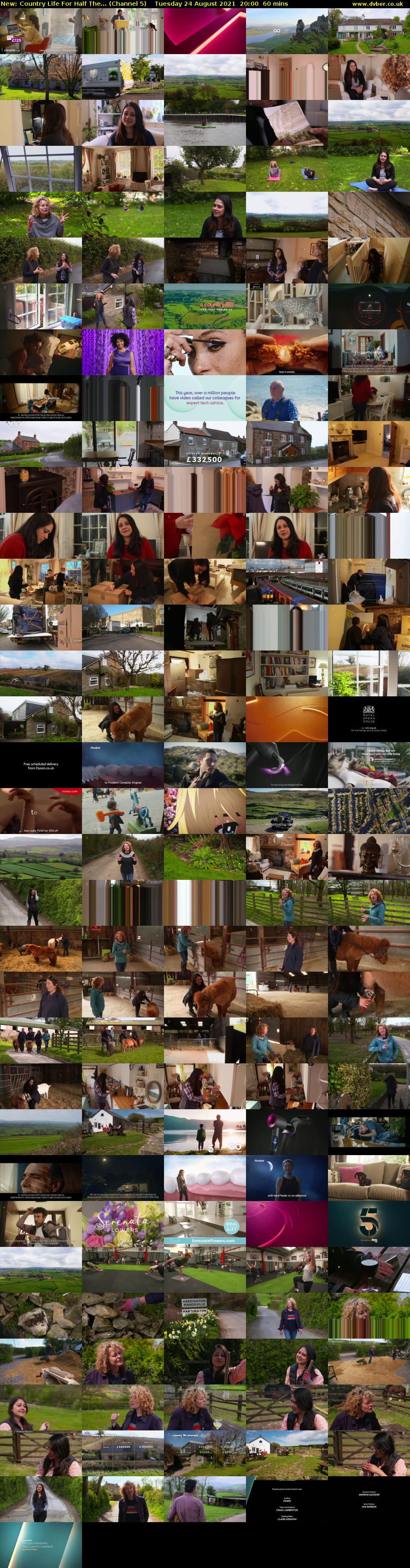 Country Life For Half The... (Channel 5) Tuesday 24 August 2021 20:00 - 21:00