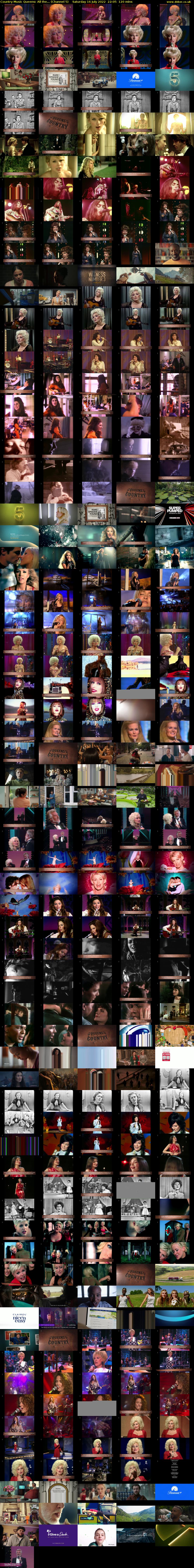 Country Music Queens: All the... (Channel 5) Saturday 16 July 2022 22:05 - 00:05