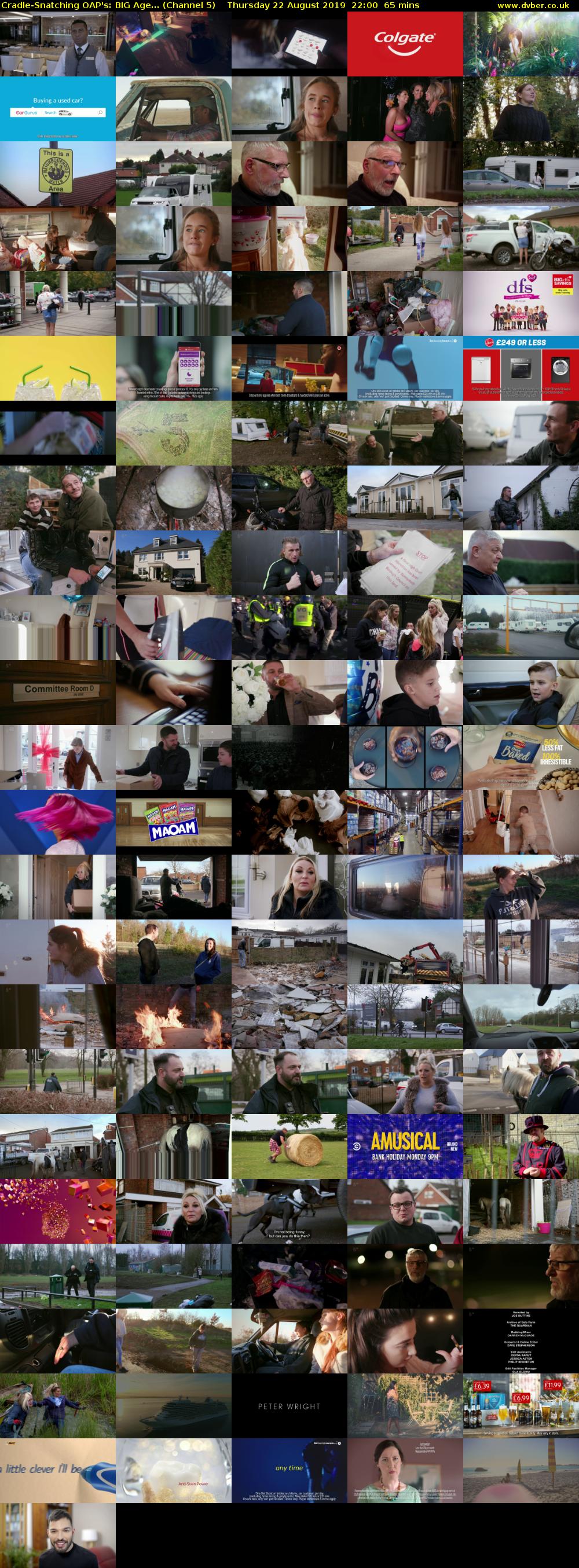 Cradle-Snatching OAP's: BIG Age... (Channel 5) Thursday 22 August 2019 22:00 - 23:05