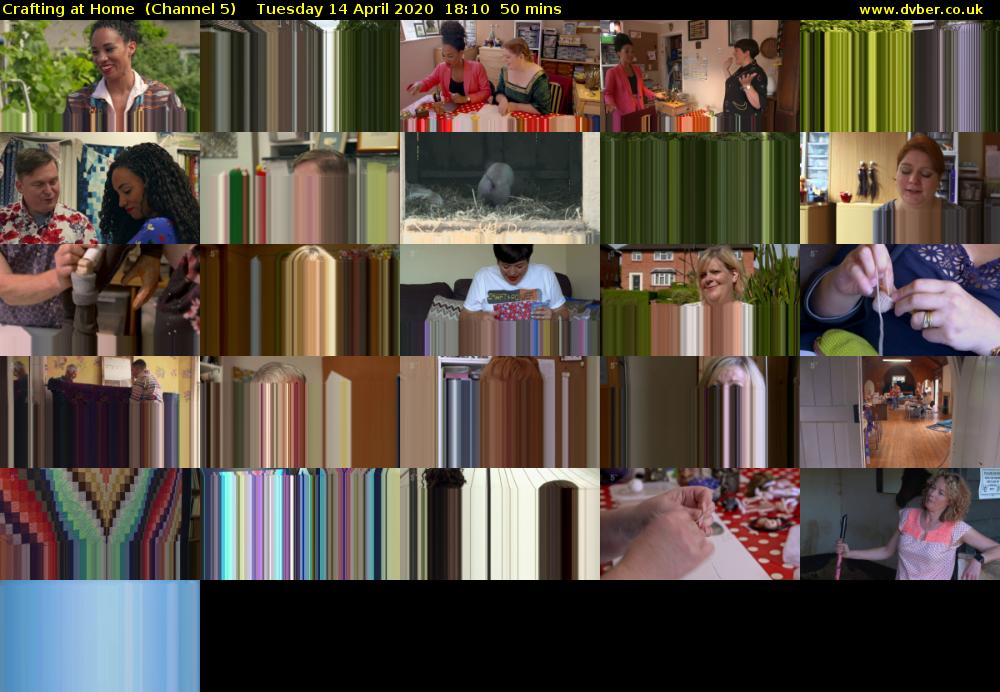 Crafting at Home  (Channel 5) Tuesday 14 April 2020 18:10 - 19:00
