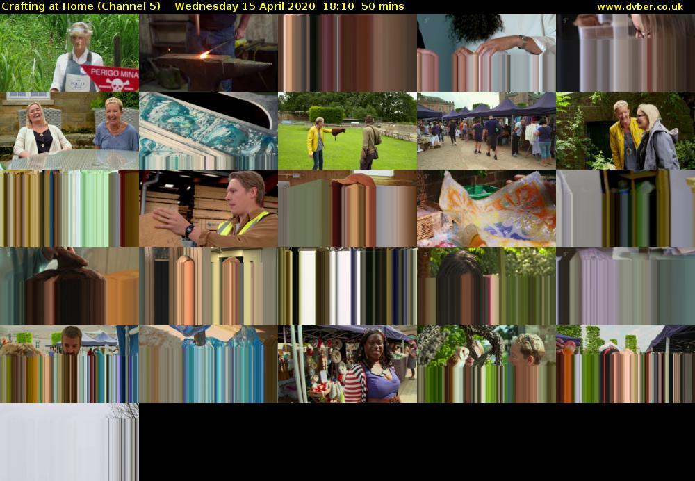 Crafting at Home (Channel 5) Wednesday 15 April 2020 18:10 - 19:00