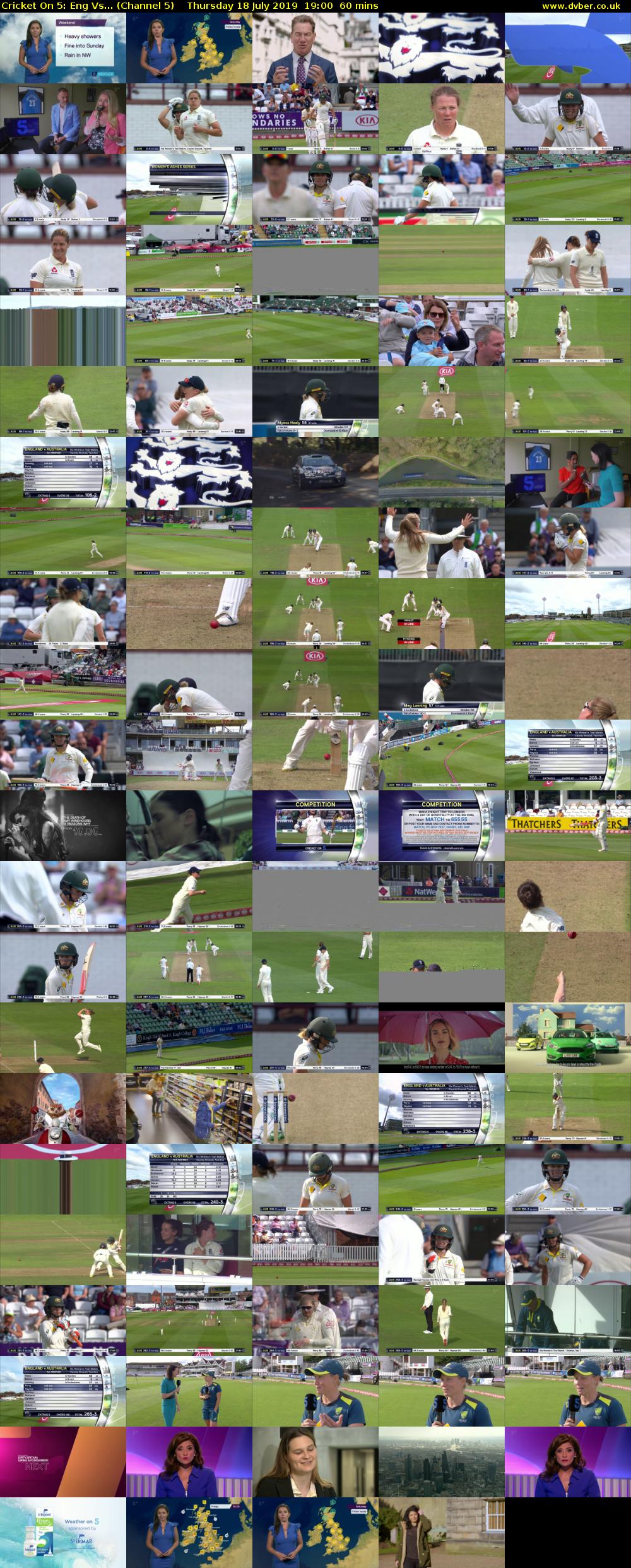 Cricket On 5: Eng Vs... (Channel 5) Thursday 18 July 2019 19:00 - 20:00