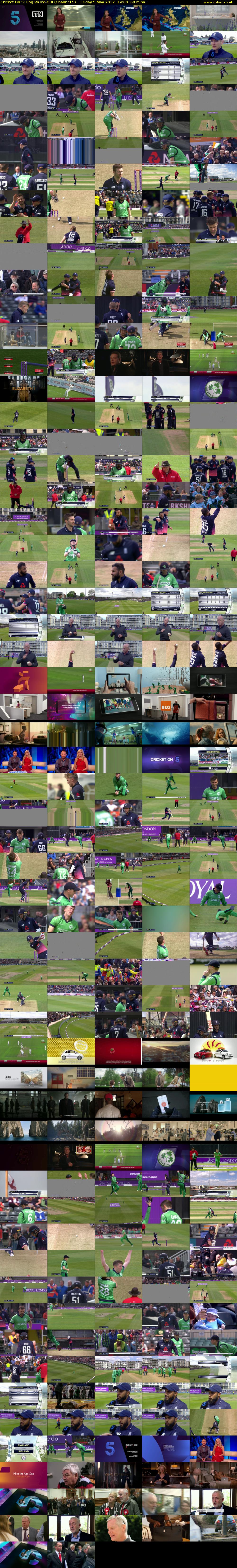 Cricket On 5: Eng Vs Ire-ODI (Channel 5) Friday 5 May 2017 19:00 - 20:00