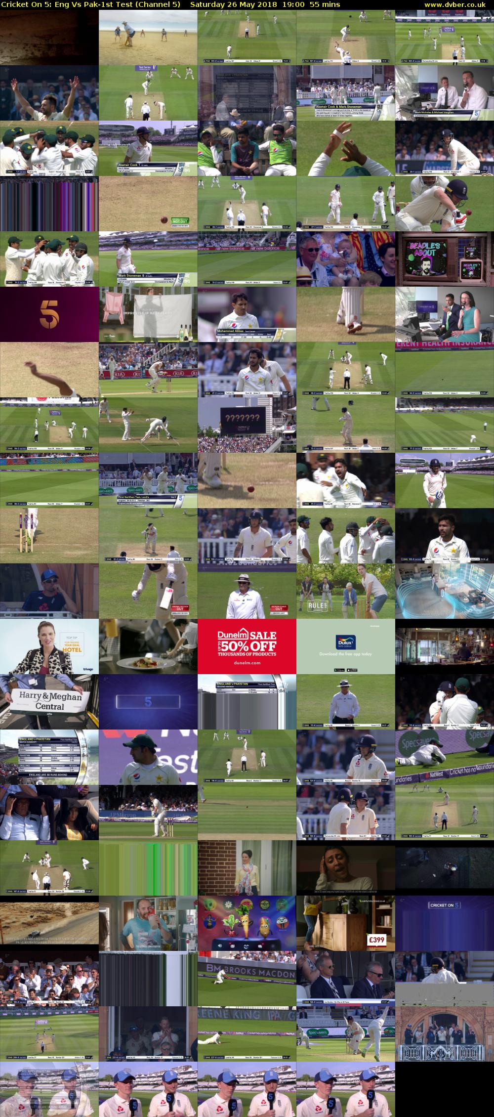 Cricket On 5: Eng Vs Pak-1st Test (Channel 5) Saturday 26 May 2018 19:00 - 19:55