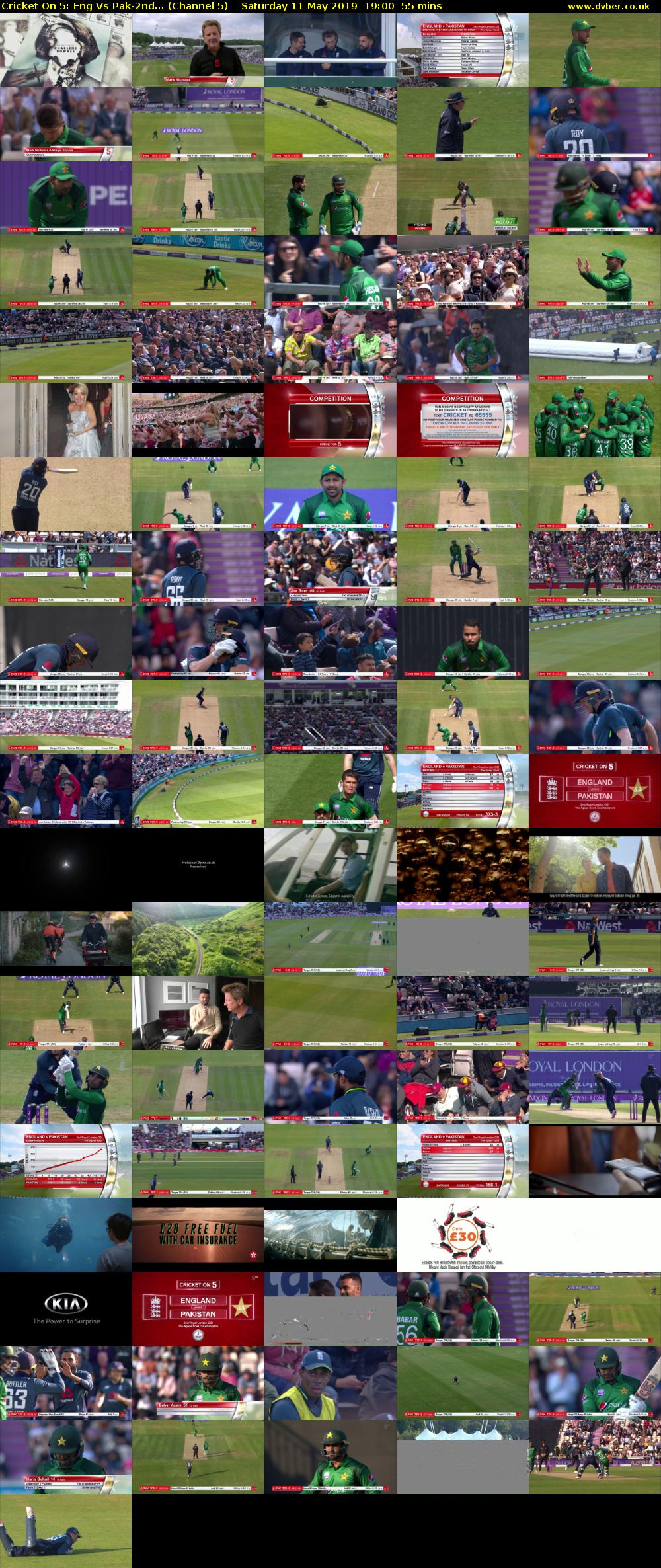 Cricket On 5: Eng Vs Pak-2nd... (Channel 5) Saturday 11 May 2019 19:00 - 19:55