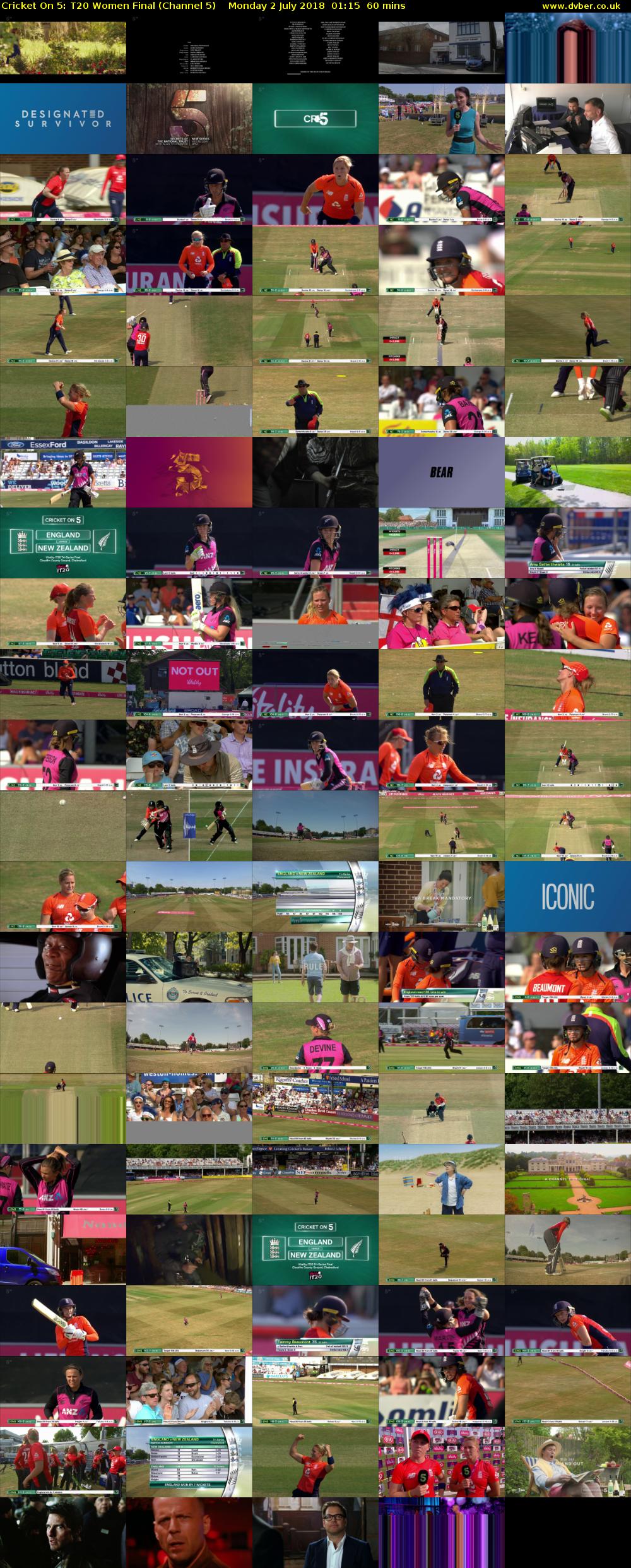 Cricket On 5: T20 Women Final (Channel 5) Monday 2 July 2018 01:15 - 02:15