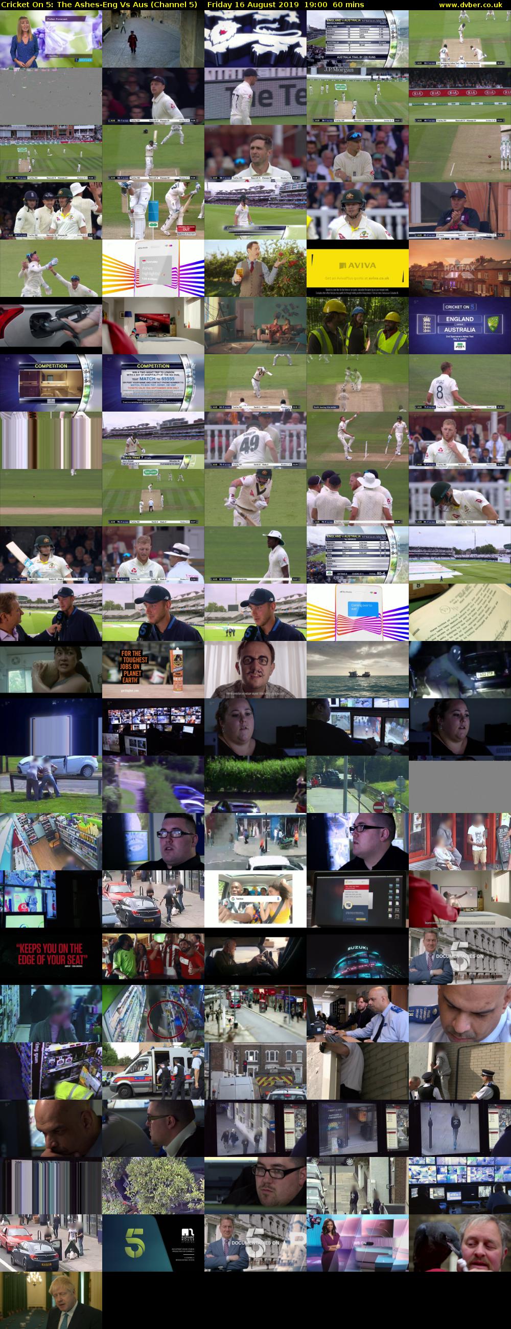 Cricket On 5: The Ashes-Eng Vs Aus (Channel 5) Friday 16 August 2019 19:00 - 20:00