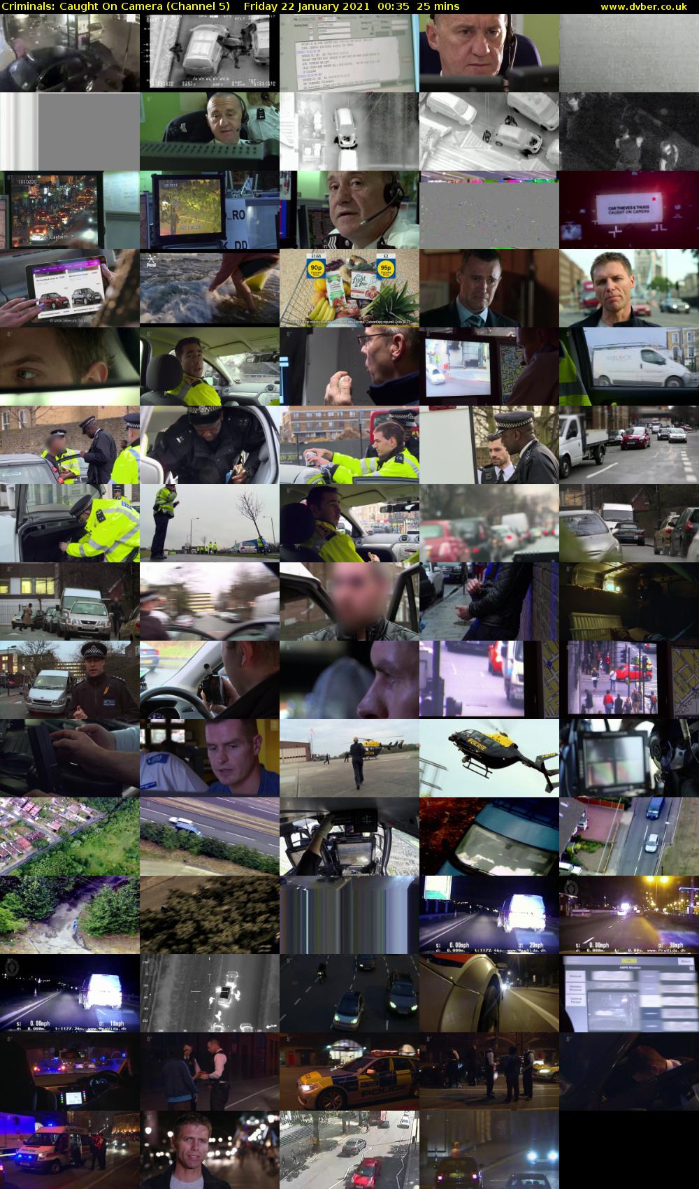 Criminals: Caught On Camera (Channel 5) Friday 22 January 2021 00:35 - 01:00