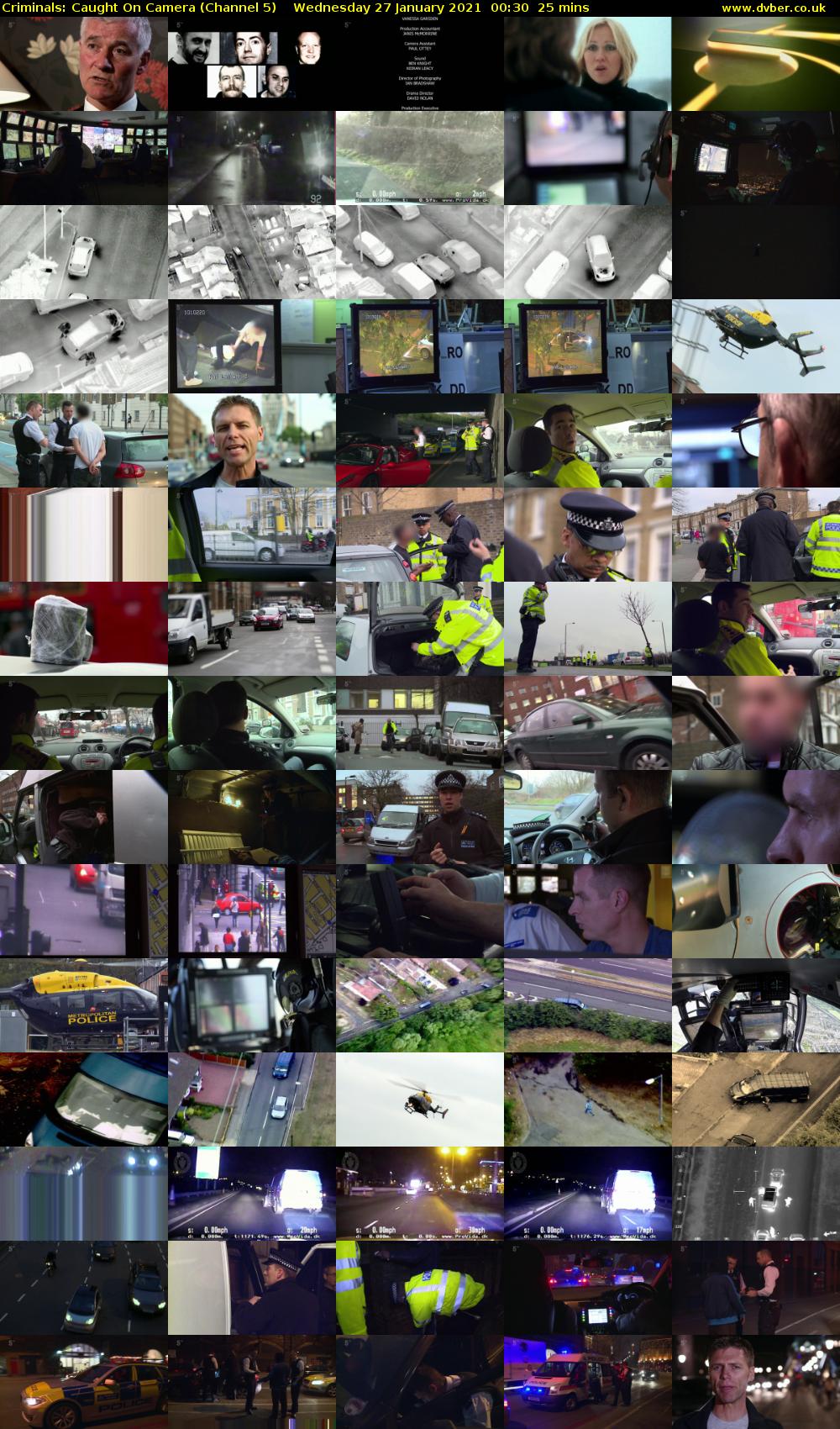 Criminals: Caught On Camera (Channel 5) Wednesday 27 January 2021 00:30 - 00:55