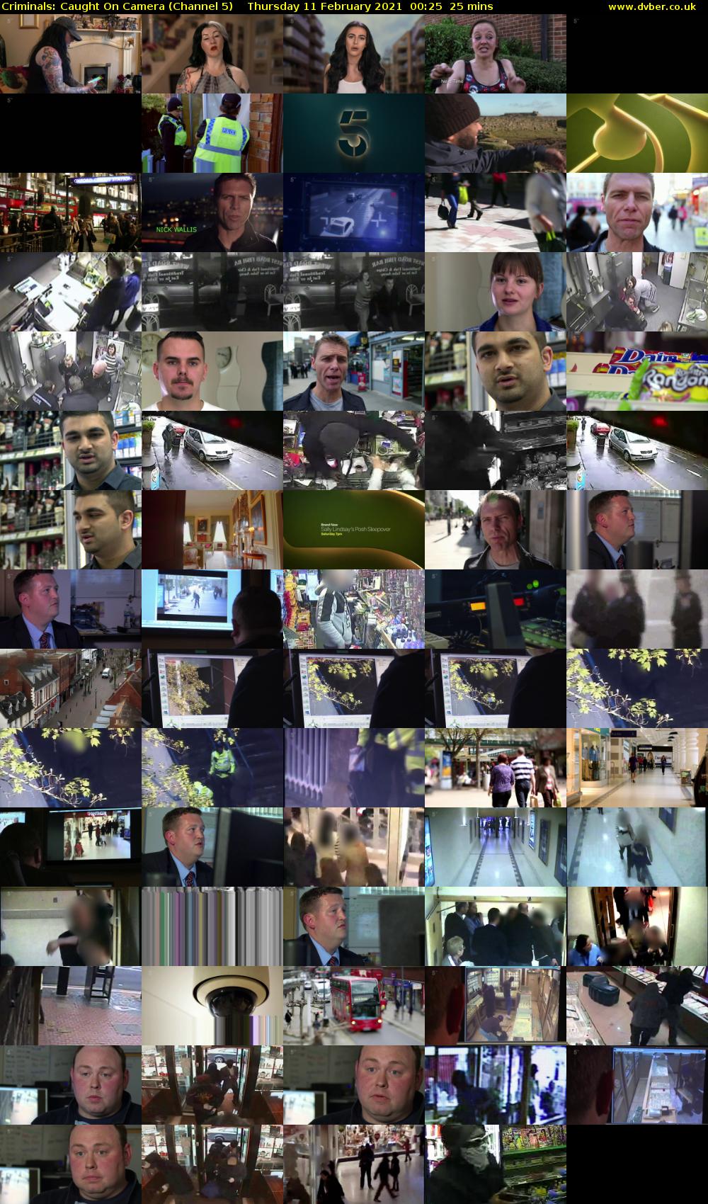 Criminals: Caught On Camera (Channel 5) Thursday 11 February 2021 00:25 - 00:50