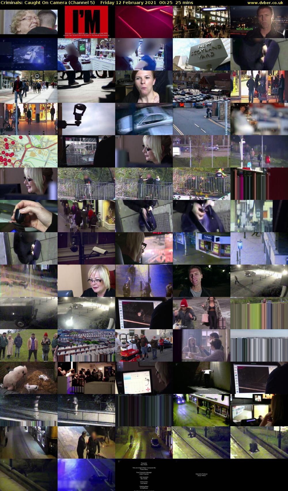 Criminals: Caught On Camera (Channel 5) Friday 12 February 2021 00:25 - 00:50