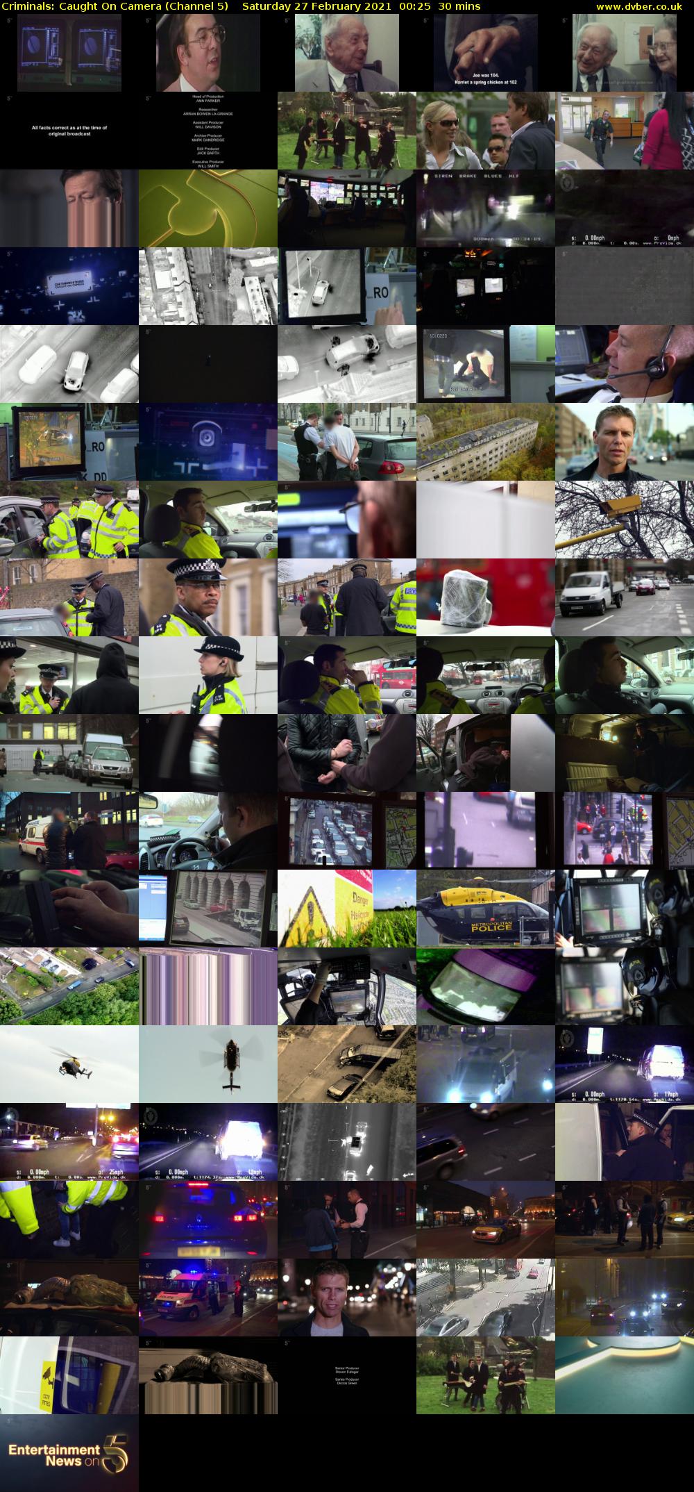 Criminals: Caught On Camera (Channel 5) Saturday 27 February 2021 00:25 - 00:55