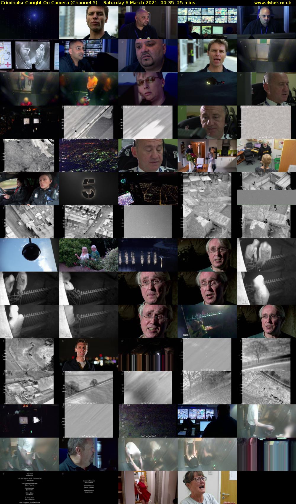 Criminals: Caught On Camera (Channel 5) Saturday 6 March 2021 00:35 - 01:00