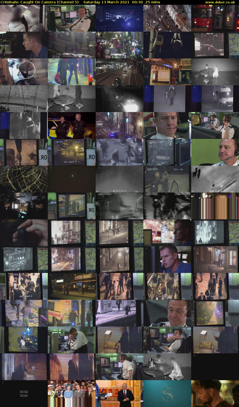 Criminals: Caught On Camera (Channel 5) Saturday 13 March 2021 00:30 - 00:55