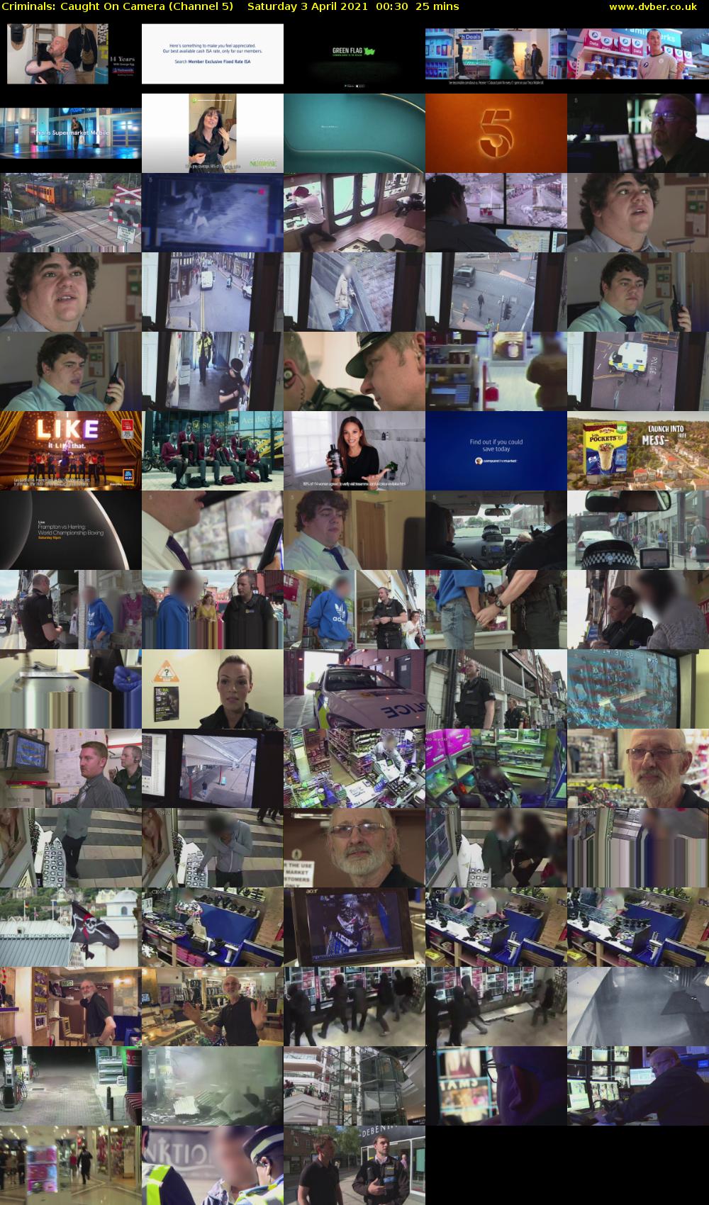 Criminals: Caught On Camera (Channel 5) Saturday 3 April 2021 00:30 - 00:55