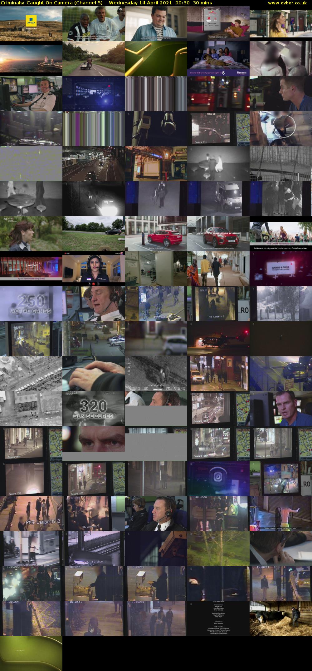 Criminals: Caught On Camera (Channel 5) Wednesday 14 April 2021 00:30 - 01:00