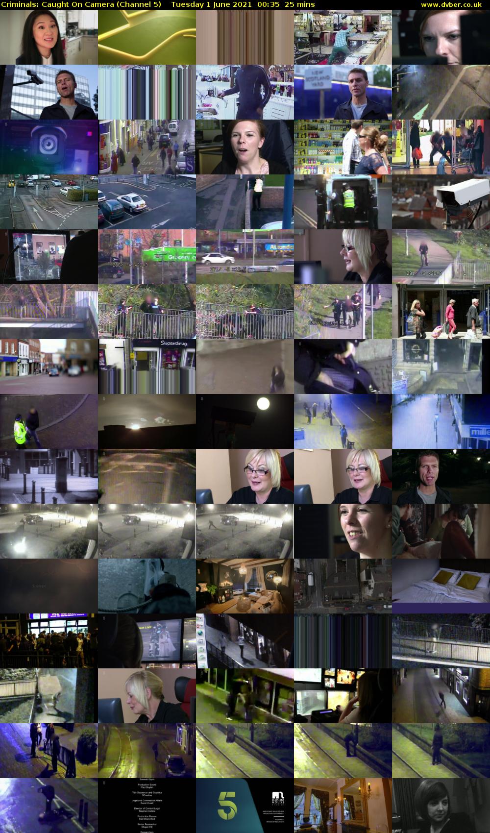 Criminals: Caught On Camera (Channel 5) Tuesday 1 June 2021 00:35 - 01:00