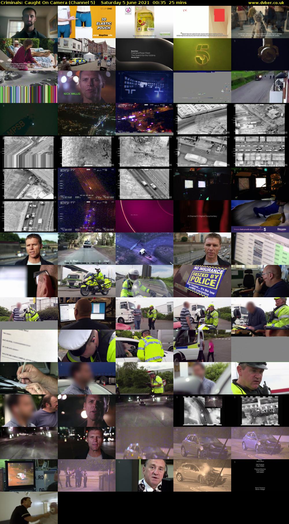 Criminals: Caught On Camera (Channel 5) Saturday 5 June 2021 00:35 - 01:00