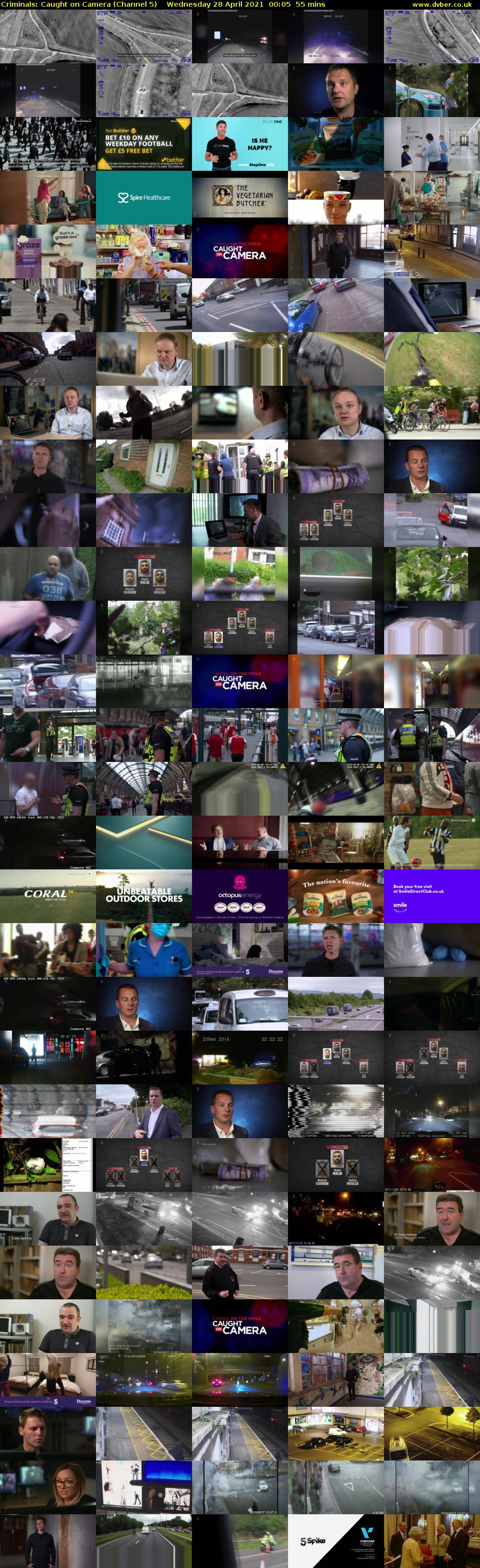 Criminals: Caught on Camera (Channel 5) Wednesday 28 April 2021 00:05 - 01:00