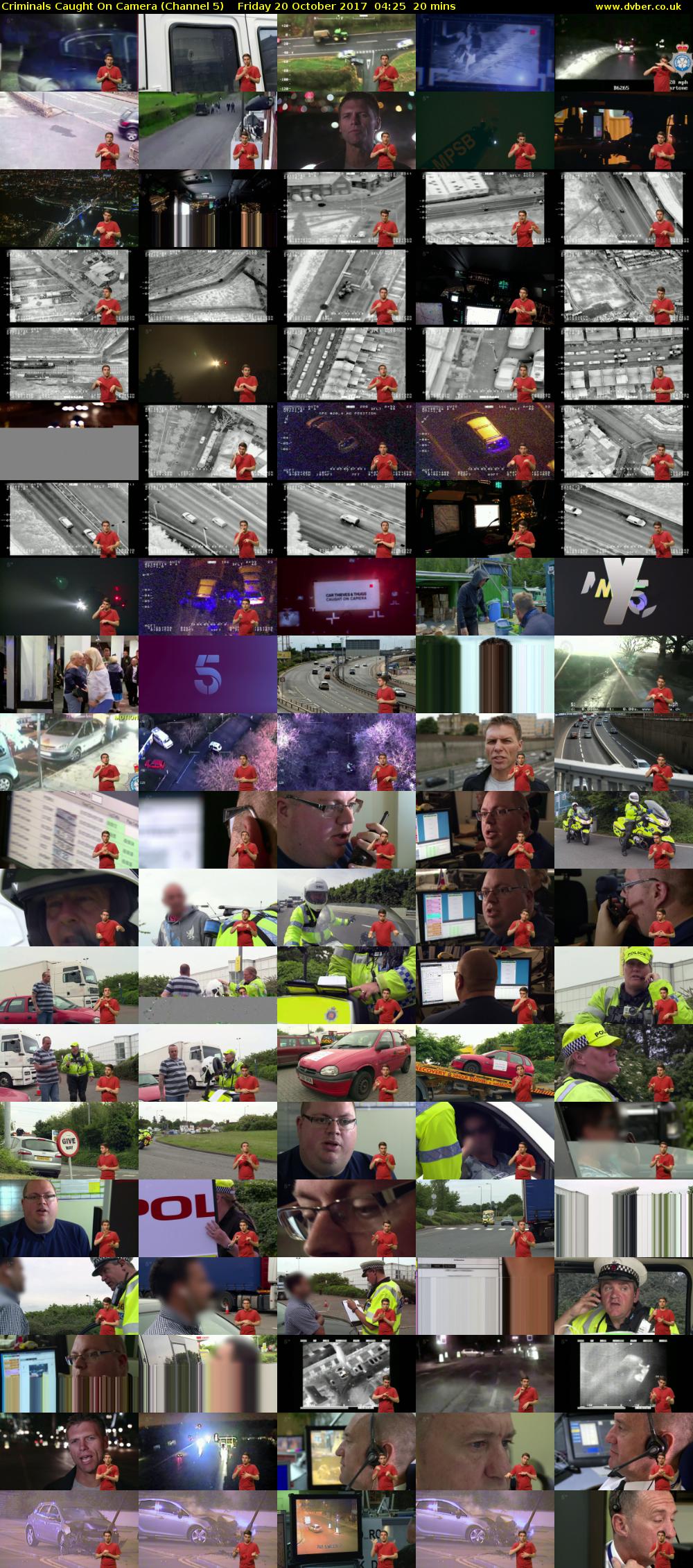 Criminals Caught On Camera (Channel 5) Friday 20 October 2017 04:25 - 04:45