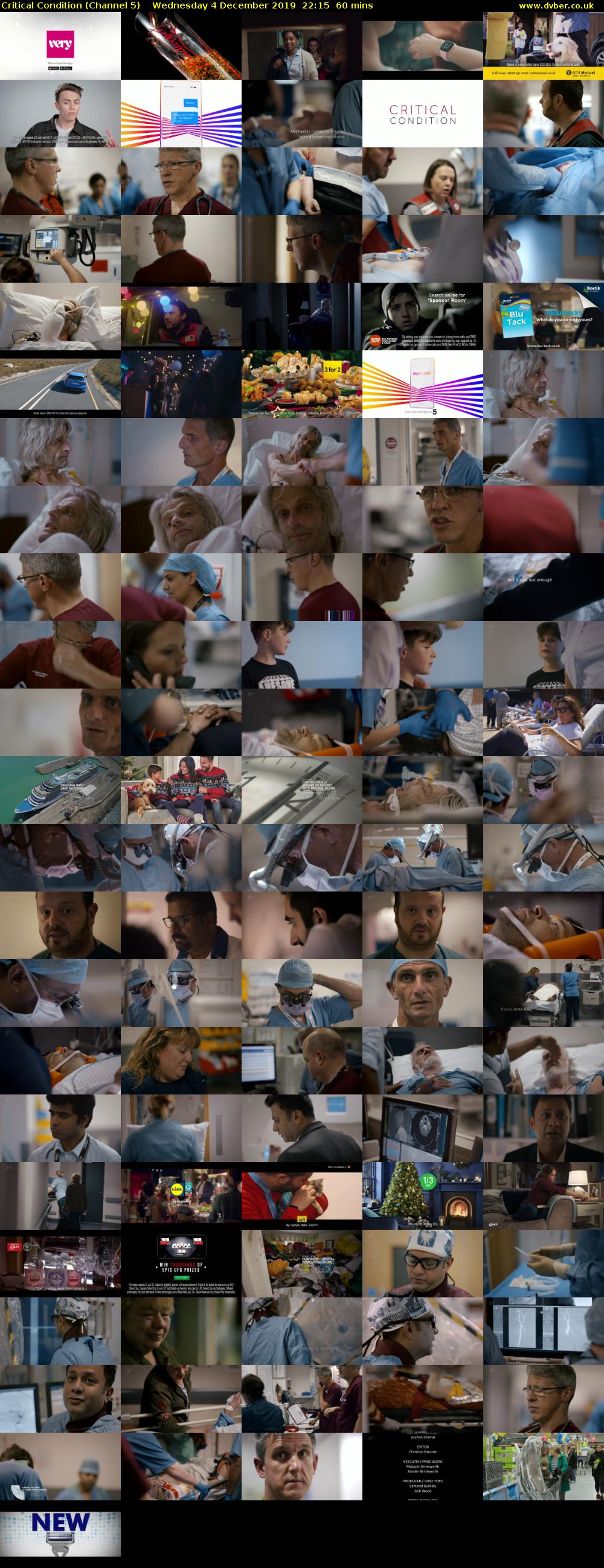 Critical Condition (Channel 5) Wednesday 4 December 2019 22:15 - 23:15