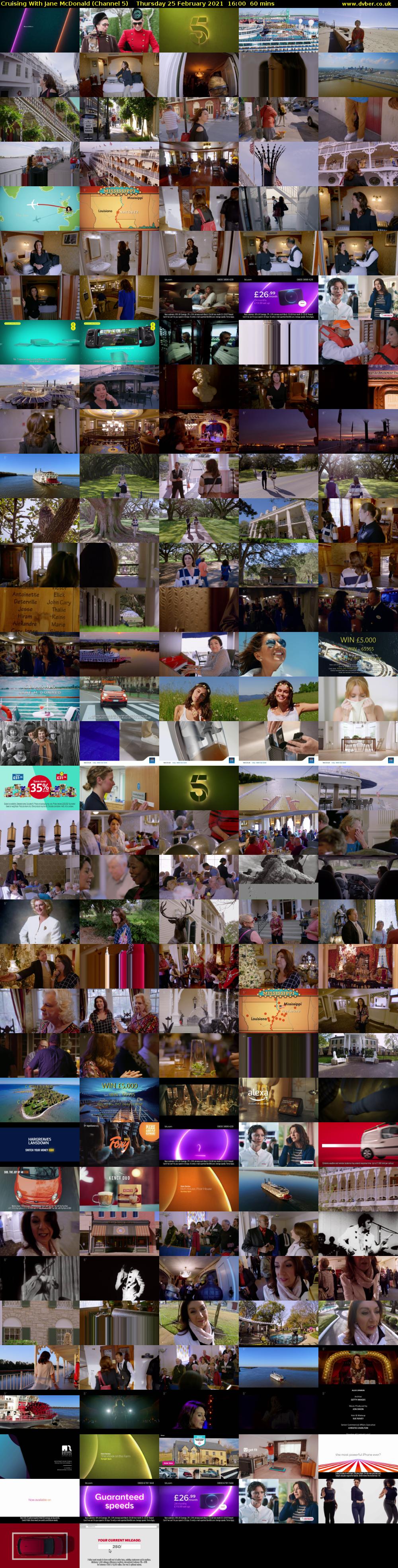 Cruising With Jane McDonald (Channel 5) Thursday 25 February 2021 16:00 - 17:00