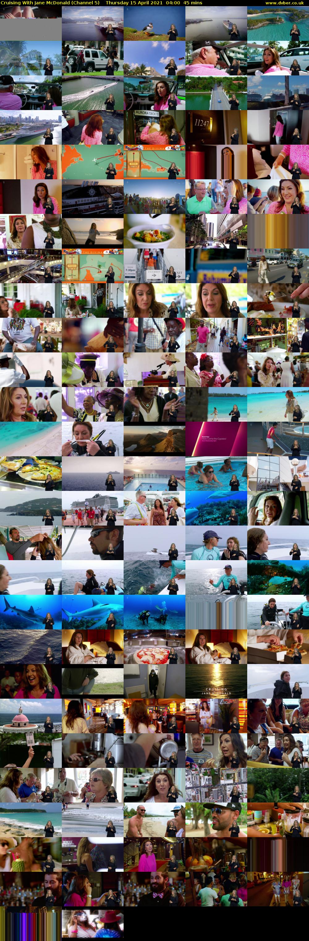 Cruising With Jane McDonald (Channel 5) Thursday 15 April 2021 04:00 - 04:45