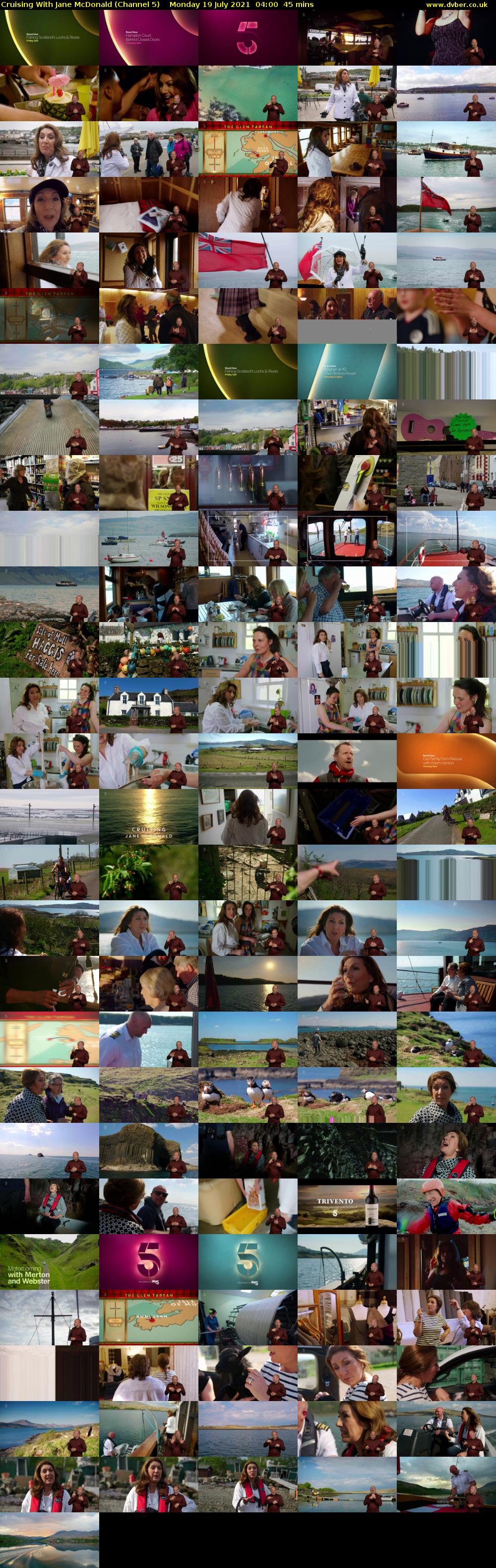 Cruising With Jane McDonald (Channel 5) Monday 19 July 2021 04:00 - 04:45