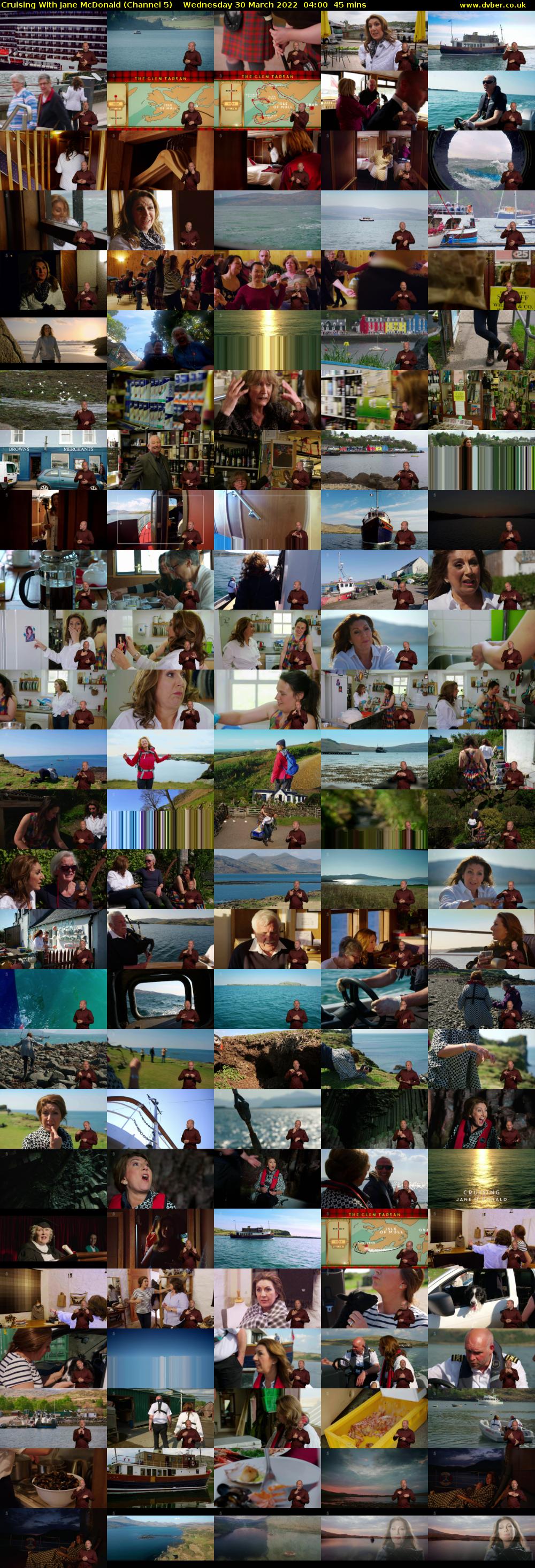 Cruising With Jane McDonald (Channel 5) Wednesday 30 March 2022 04:00 - 04:45