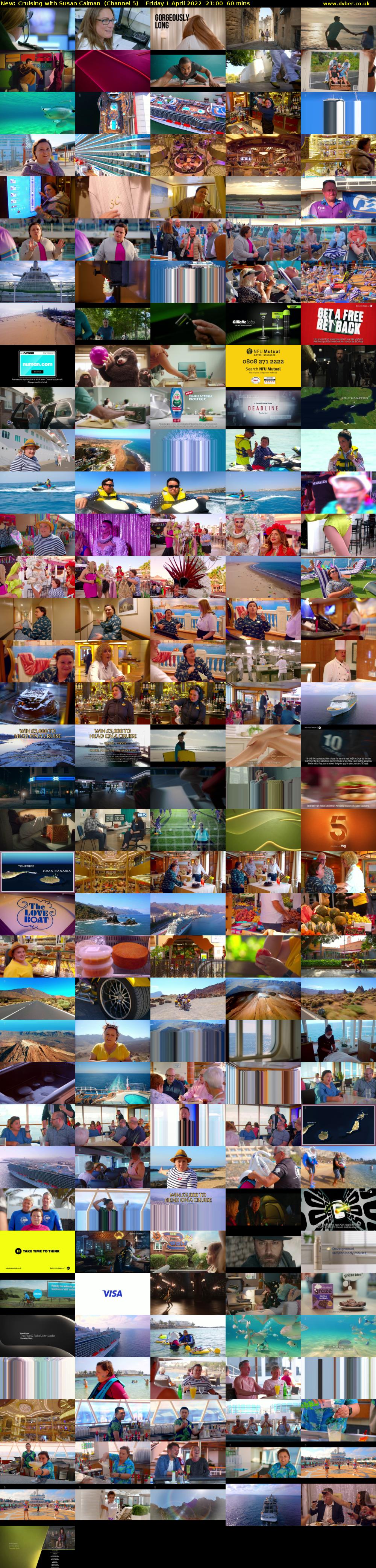 Cruising with Susan Calman (Channel 5) Friday 1 April 2022 21:00 - 22:00