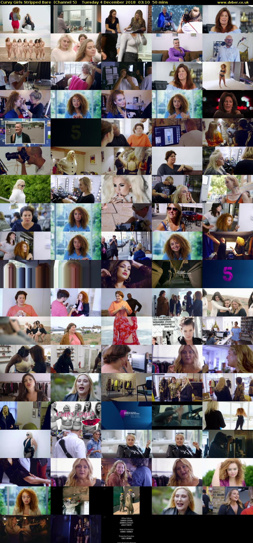 Curvy Girls Stripped Bare  (Channel 5) Tuesday 4 December 2018 03:10 - 04:00