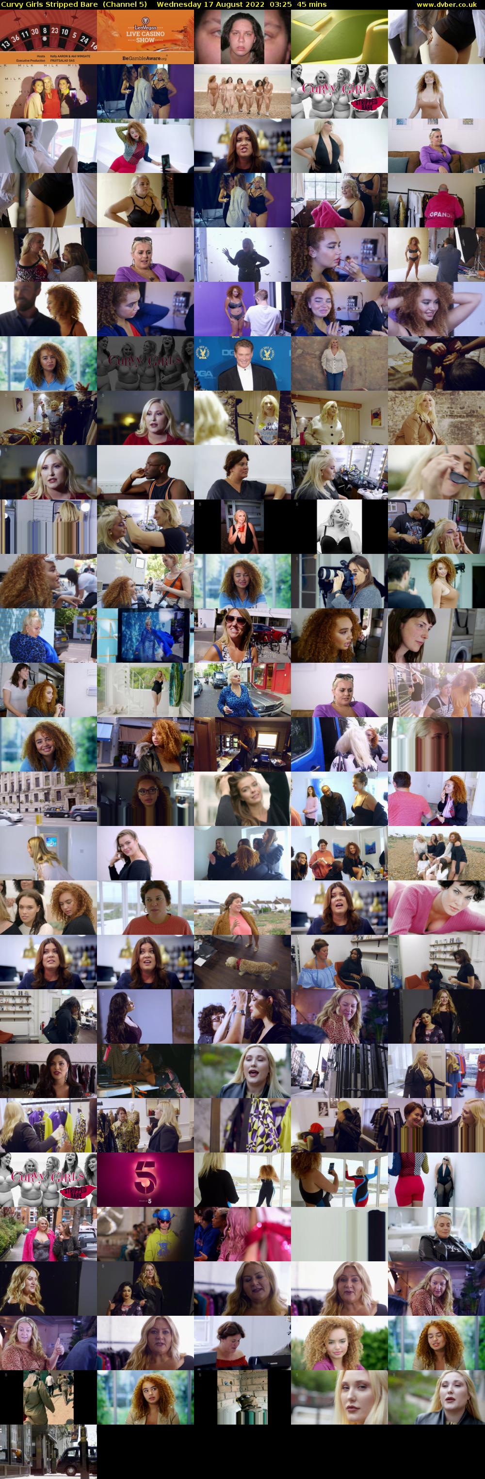 Curvy Girls Stripped Bare  (Channel 5) Wednesday 17 August 2022 03:25 - 04:10