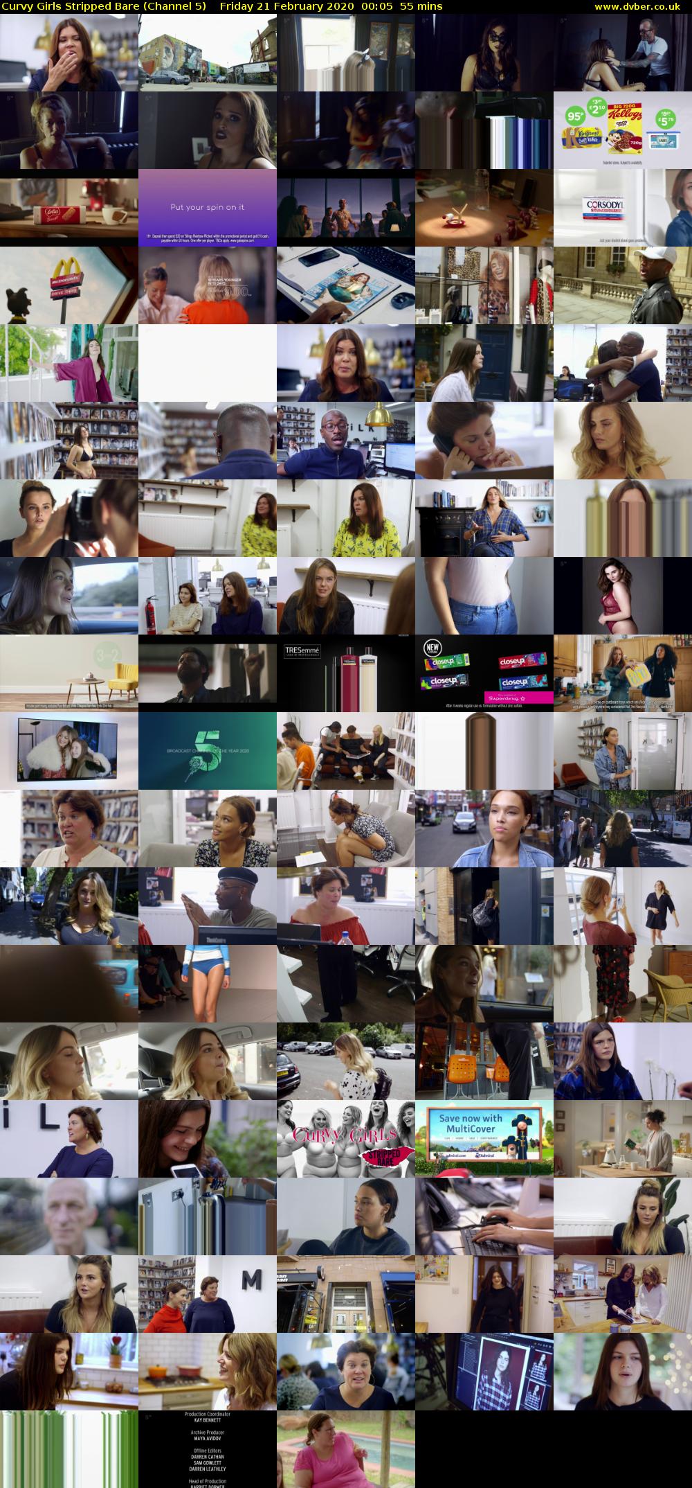 Curvy Girls Stripped Bare (Channel 5) Friday 21 February 2020 00:05 - 01:00