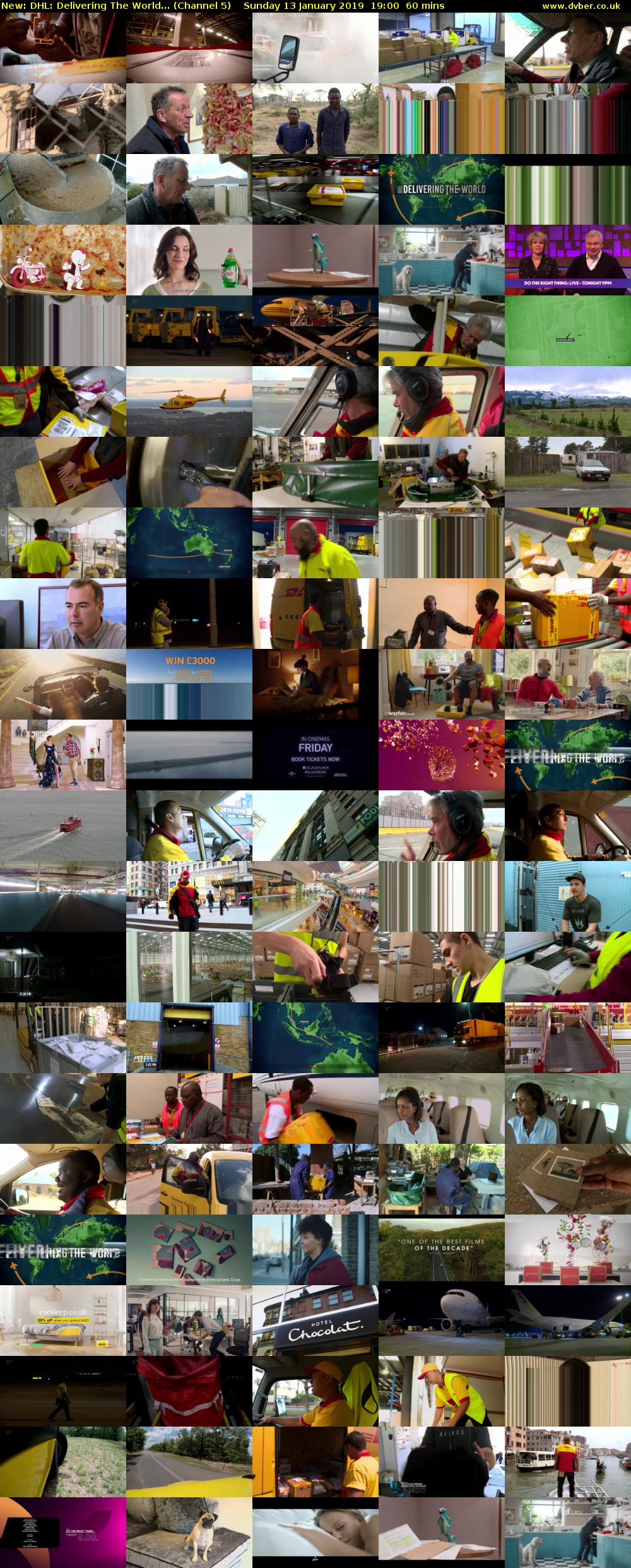 DHL: Delivering The World... (Channel 5) Sunday 13 January 2019 19:00 - 20:00