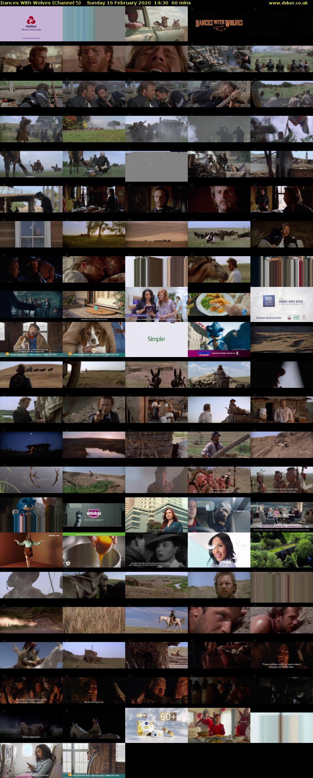 Dances With Wolves (Channel 5) Sunday 16 February 2020 14:30 - 15:30