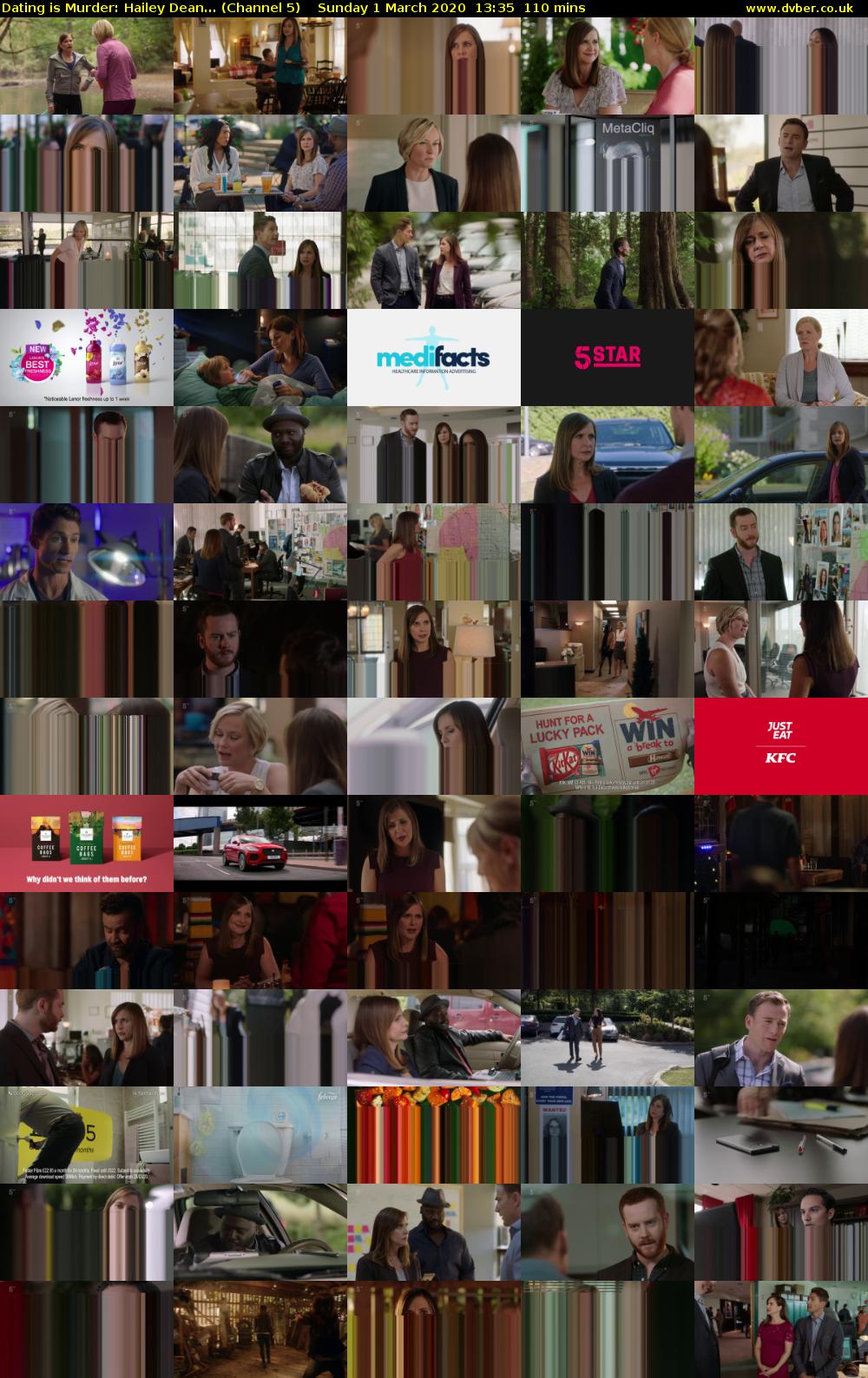 Dating is Murder: Hailey Dean... (Channel 5) Sunday 1 March 2020 13:35 - 15:25