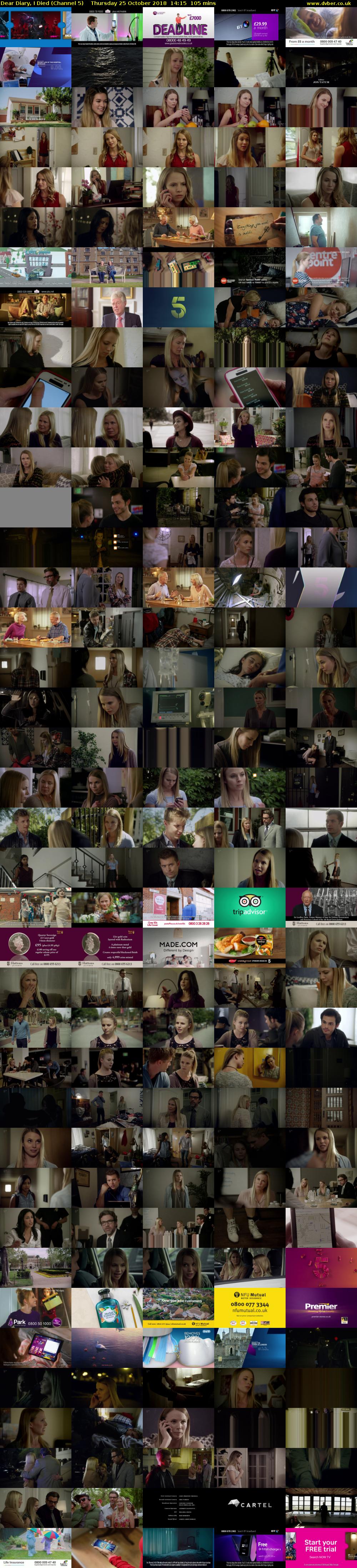 Dear Diary, I Died (Channel 5) Thursday 25 October 2018 14:15 - 16:00