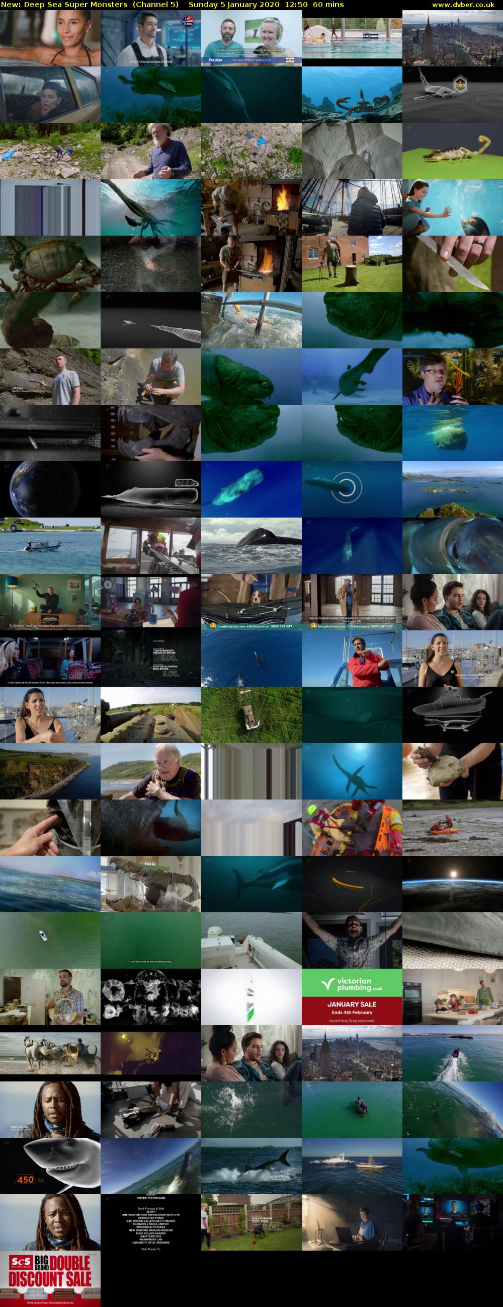 Deep Sea Super Monsters (Channel 5) Sunday 5 January 2020 12:50 - 13:50