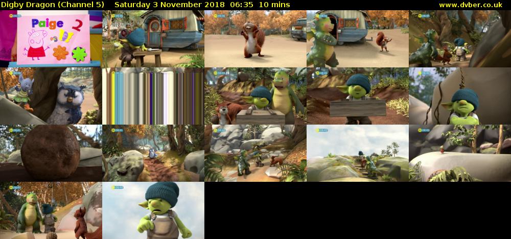 Digby Dragon (Channel 5) Saturday 3 November 2018 06:35 - 06:45