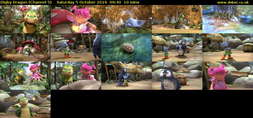 Digby Dragon (Channel 5) Saturday 5 October 2019 09:40 - 09:50