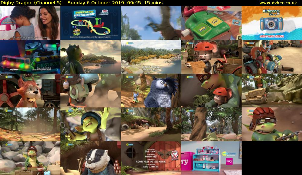 Digby Dragon (Channel 5) Sunday 6 October 2019 09:45 - 10:00