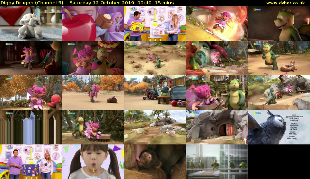 Digby Dragon (Channel 5) Saturday 12 October 2019 09:40 - 09:55