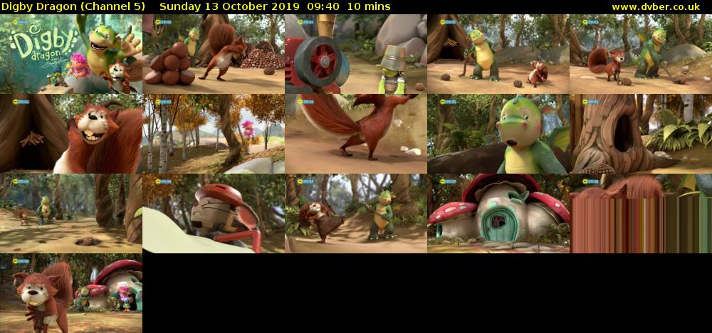Digby Dragon (Channel 5) Sunday 13 October 2019 09:40 - 09:50