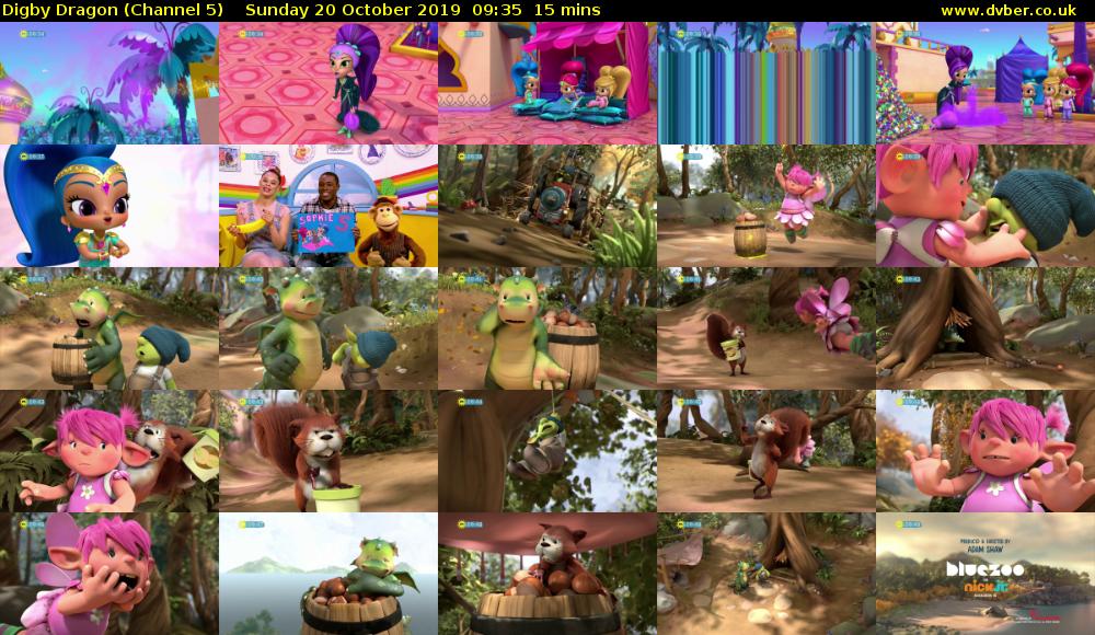 Digby Dragon (Channel 5) Sunday 20 October 2019 09:35 - 09:50
